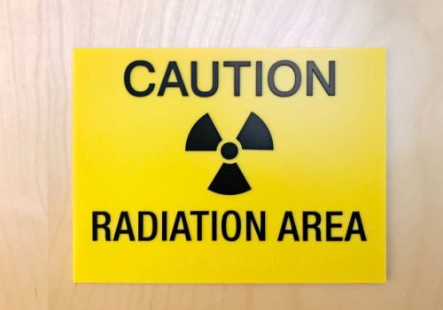 Radiation sign in hospital